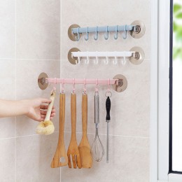 Montado en la pared organizador de baño ganchos toalla titular toalla ganchos accesorios de cocina armario estante de almacenami