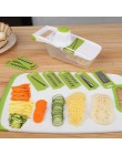 Cortador de vegetales Manual de cocina 8 Cuchillas intercambiables de acero inoxidable mandolina pelador de zanahorias rallador