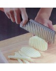 Cortador de verduras de acero inoxidable cortador de borde ondulado de patatas cuchillo aparato para frutas y vegetales cortador