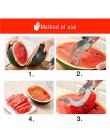 Rebanador de fruta de sandía de acero inoxidable cortador de cuchillos y bolas de helado cuchara de melón de doble tamaño conjun