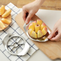 1 Uds cortador de manzanas de acero inoxidable cortador de manzanas Corer cortadores de peras cuchillo pelador herramienta de co