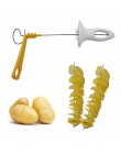 1 juego cortador espiral patatas Manual espiral tornillo rebanador plástico + 4 alambre de acero zanahoria pepino verduras espir