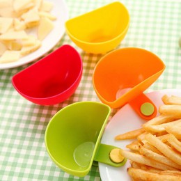 Surtido de platillo de ensalada ketchup mermelada Dip Clip taza tazón para platillo taza vajilla hogar accesorios de cocina para