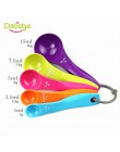 Delidge 5 unids/set cucharas dosificadoras plástico colorido (1/2,5/5/7,5/15 ml) cuchara de medir súper útil cuchara para hornea