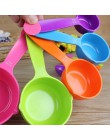 5 unids/set cucharas de medición de plástico colorido cuchara de medir pastel de azúcar útil cuchara para hornear utensilios de 