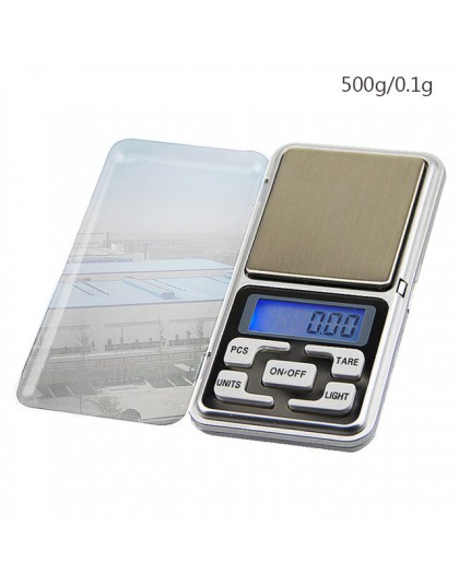 1 Uds Mini escala Digital/100/200/300/500g 0,01/0,1g de alta precisión de fondo de bolsillo para joyería de peso de gramo para C