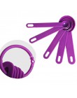 Creativas 5 unids/set para hornear cocina herramientas de cocina cuchara de medición de silicona de cucharón con báscula de coci