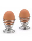 Durable cocina desayuno hervido Metal huevo taza soporte huevo herramientas