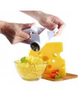 Hoomall 1 Uds. Ralladores de verduras y queso jengibre Chocolate rallador de queso giratorio a mano con tambor de acero inoxidab