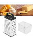 Negro/blanco al azar 4 de cuchillas queso rallador de vegetales zanahoria pepino cortador caja contenedor utensilios de cocina d