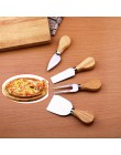 4 unids/set cuchillos de queso mango de madera cuchillo de queso rebanador Kit cocina herramienta para hornear queso cortador ac