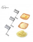 LMETJMA 3 tambores Set rallador rotatorio para queso de acero inoxidable rebanador de queso de cocina cortador de mantequilla ch