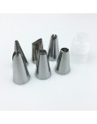 Conjunto de herramientas para pasteles de 8 piezas 6 boquillas de acero inoxidable y bolsa de repostería EVA de silicona convert