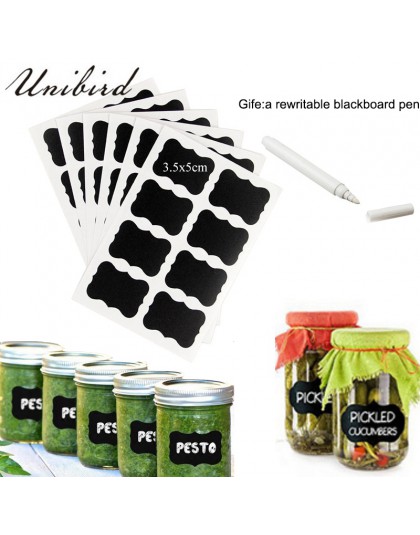 Unibird 32 unids/set etiquetas de pizarra con tiza líquida blanca, tarros de especias para cocina, etiquetas organizadoras, herr
