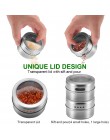 Magnético tarro de especias con pegatinas de acero inoxidable especias latas de contenedor de almacenamiento de condimento espec