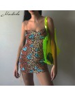 Macheda mujeres mariposa estampado Spaghetti Strap vestido verano Sexy delgado sin espalda Mini vestidos de cintura alta de enca