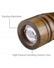 LMETJMA molino de pimienta de madera y tarros magnéticos de especias juego de molinillos de pimienta saleros con Rotor cerámico 