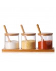 3 unids/set herramientas de especias de hierbas de vidrio botella de condimento tarro de almacenamiento de sal de azúcar tarros 