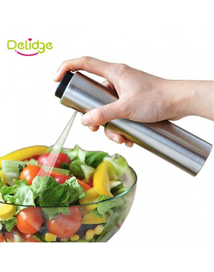 Delidge 1 botella de Spray de vinagre plata Acero inoxidable botella de condimento líquido aceite de salsa de soja botella de Sp