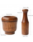 Juego de mortero y mortero de madera KONCO, triturador de molinos de ajo picado y jengibre, ralladoras de ajo picado fresco para