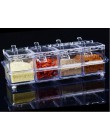 4 unids/lote nuevo organizador de cocina cajas de almacenamiento especias condimento tarro transparente azúcar sal botella acces