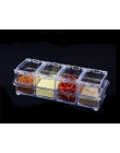 4 unids/lote nuevo organizador de cocina cajas de almacenamiento especias condimento tarro transparente azúcar sal botella acces