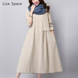 GUYUNYI 2017 mujer moda Vintage suelto yardas grandes nacional viento Lino algodón vestido de alta calidad Casual vestido femeni