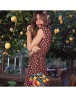 2018 vestido de lunares de verano para mujer Vestidos de playa bohemios cuello en V Split asimétrico largo elegante Vestidos de 