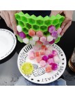 Bandeja de cubo de hielo de panal libre de BPA 37 cubos de silicona molde para hacer cubos de hielo con tapas para la fiesta de 