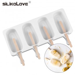 Silikove moldes de helado de silicona 2 tamaños moldes hielo Lolly congelador moldes de barra de helado con palitos de paleta ec