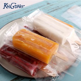 Khgdnor 100 unids/lote plástico bolsa de hielo pop una vez transparente helado bolsas nevera helado bolsas de almacenamiento