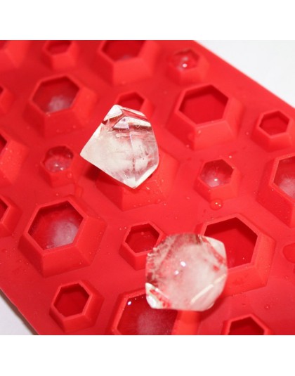 3d diamantes gema fría cubo de hielo Chocolate bandeja de jabón molde silicona moldes Fodant