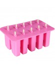 4/10 agujeros de silicona cubitos de helado ecológico molde de paleta de silicona para el hogar herramientas de helado no tóxica