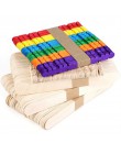 50 unids/lote madera de artesanía de palos de helado Pop palos de helado de madera Natural pastel herramientas niños DIY hecho a