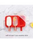 YuryFvna molde de silicona para Paleta soporte de bandeja de molde de hielo Pop con tapa Durable pastel máquina de helado con pa