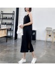 Vestido Sexy de mujer Maxi negro Sling vestido femenino verano 2019 sin mangas cuello en V chaleco vestidos largos de mujer
