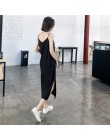 Vestido Sexy de mujer Maxi negro Sling vestido femenino verano 2019 sin mangas cuello en V chaleco vestidos largos de mujer