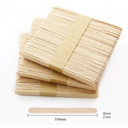 50 unids/lote palillos de paleta de madera de colores palillos de helado de madera Natural para niños manualidades artesanales a