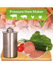 Maceta de acero inoxidable para hacer carne de jamon con un termómetro, herramienta para cocinar carne, olla para hacer jamones