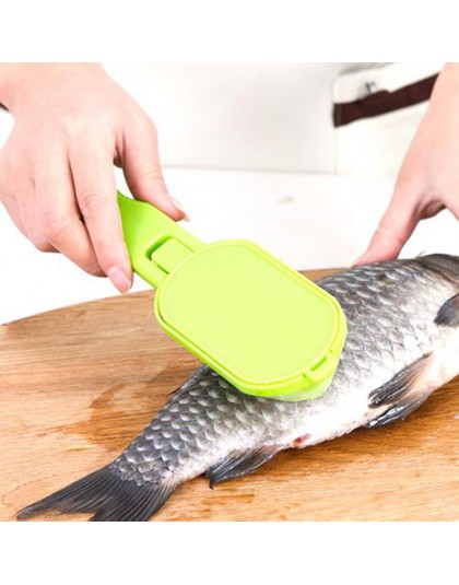1 Uds. Herramienta de Cocina Práctica de limpieza rápida pelador de escalas de piel de pescado afeitadora de pescado plano a esc