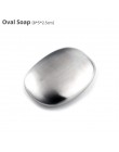 Jabón de acero inoxidable 304, jabón mágico portátil, barra de cocina para eliminar olores (Oval)