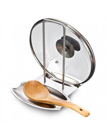 Recipiente de acero inoxidable tapa del estante de la olla soporte para cuchara hogar aplicación de los productos para 2018 nuev