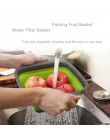Colador plegable de silicona cesta de drenaje de frutas verduras contenedor de lavado herramientas de cocina organizador cuadrad