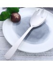 Cuchara de servicio larga de acero inoxidable cuchara de ensalada y tenedor conjunto de servicio de restaurante cuchara de vajil
