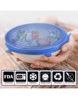 ZhangJi de silicona elástico tapas (juego de 6) reutilizable contenedor de alimentos de sello para tazones tazas ollas microonda