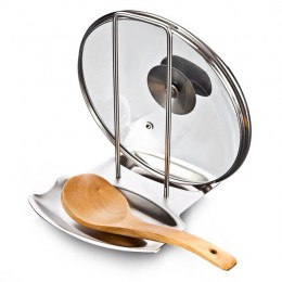 De acero inoxidable Pan olla Rack tapa resto soporte para cuchara casa electrodoméstico los productos para accesorios de cocina