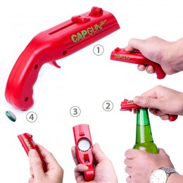 1 Uds pistola de cerveza botella de lanzador de tapón botella de herramientas de cocina abridor disparar Cap 5 Metro Bar juego G