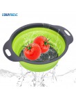 Colador plegable de silicona para lavado de frutas y verduras colador de cestas colador plegable con utensilios de cocina con ma