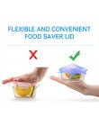 3/6 Uds. Tapas elásticas de silicona reutilizables Universal de silicona para envolver los alimentos tapa de la olla cubierta de