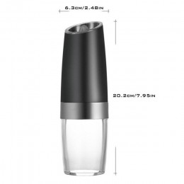 Molinillo Eléctrico automático de pimienta luz LED sal pimienta botella molienda libre de cocina sazonador moler herramienta mol